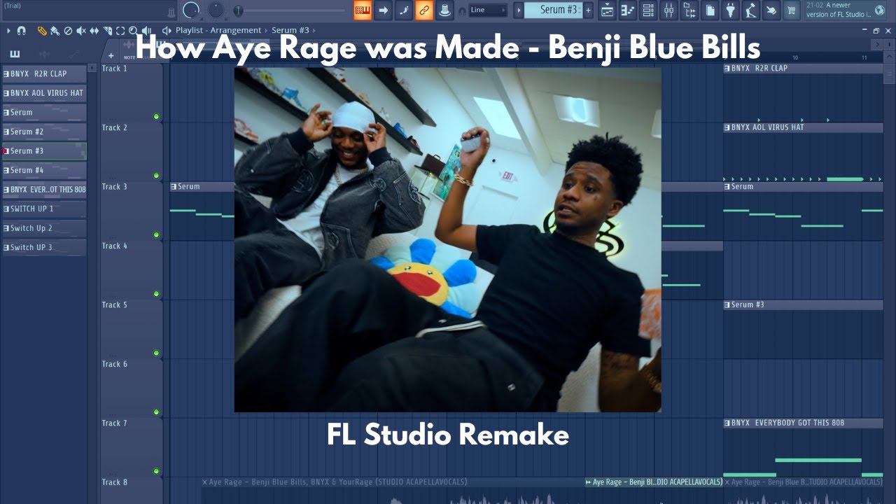 How Aye Rage was made - Benji Blue Bills (FL Studio Remake)