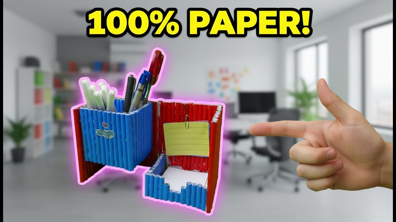 Stop Throwing Away Old Books! 😱 DIY Genius Foldable Pen Holder! | DIY Crafts