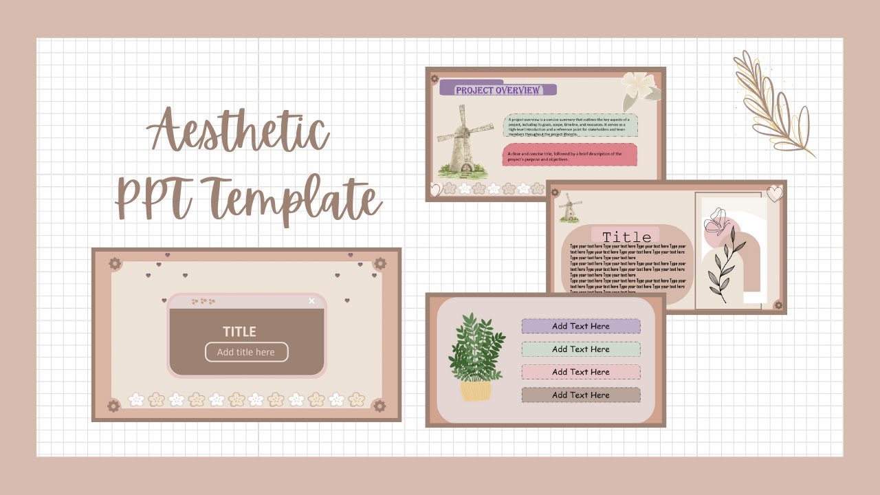 Aesthetic Vintage PowerPoint Template Tutorial - easy step by step