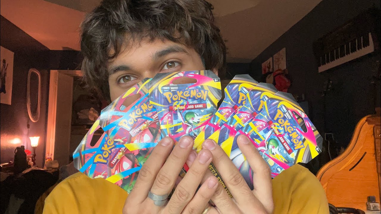 ASMR chill Pokémon card pack opening