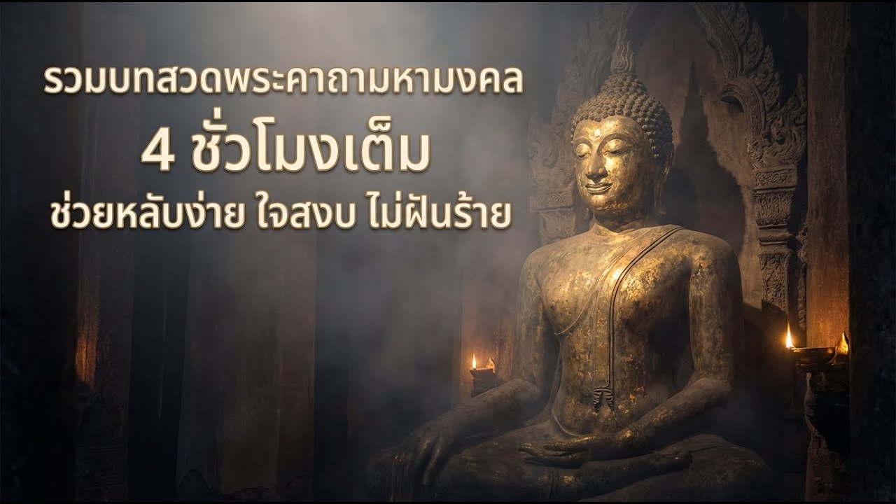รวมบทสวดพระคาถามหามงคล 4 ชั่วโมงเต็ม ช่วยหลับง่าย ใจสงบ ไม่ฝันร้าย