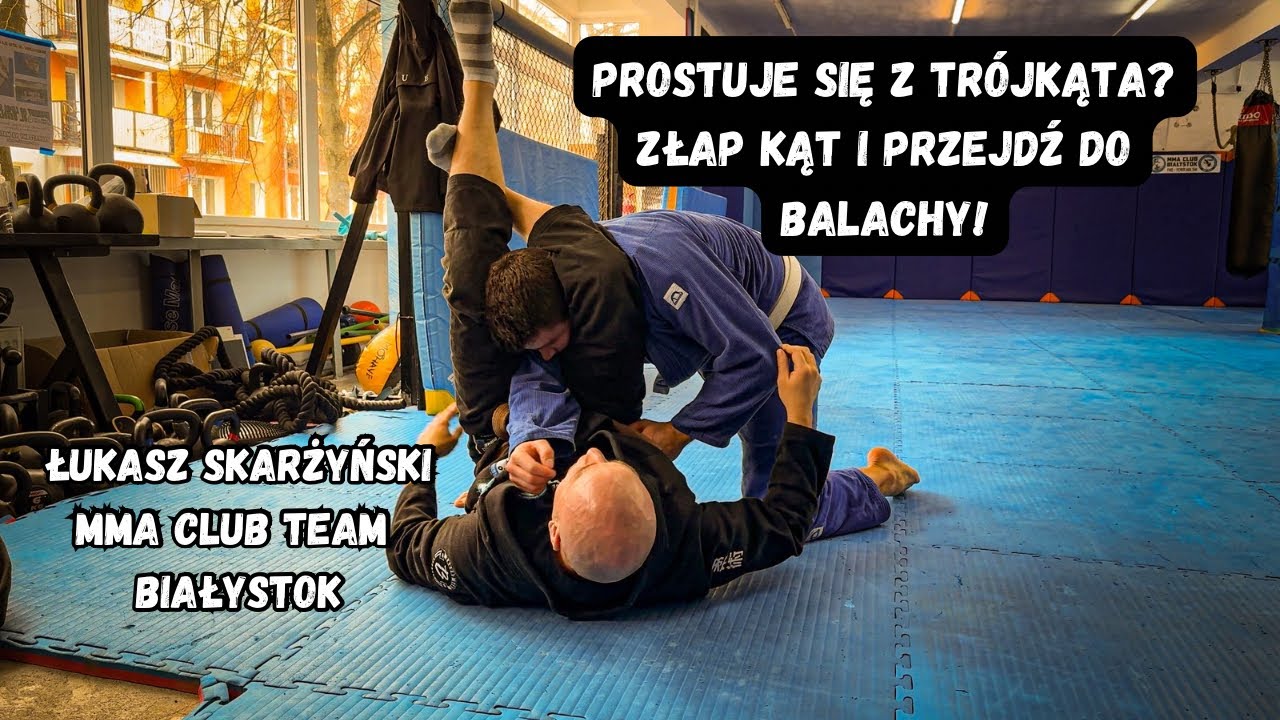 Podstawy BJJ | koncepcja gdy przeciwnik prostuje się z trójkąta | Łukasz Skarzyński MMA