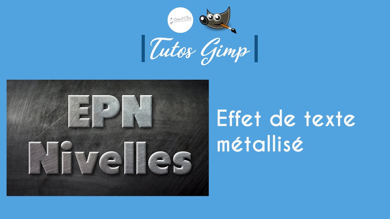 Effet de texte métallisé avec Gimp