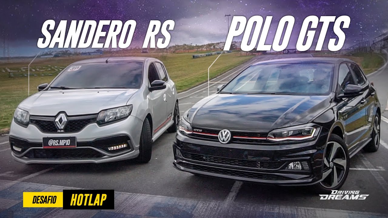 Polo GTS Vs Sandero RS acelerando na pista! Avaliação completa, tudo que você precisa saber! #149