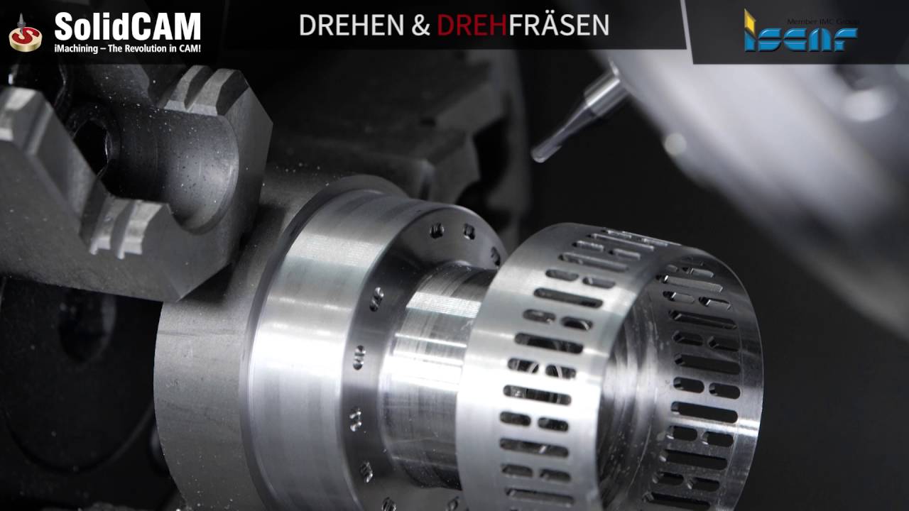 SolidCAM - Drehen & Drehfräsen | Fertigung einer Spule für eine Angelrolle