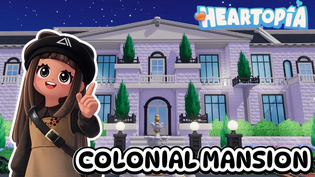 I built a sheek Colonial MANSION in Heartopia