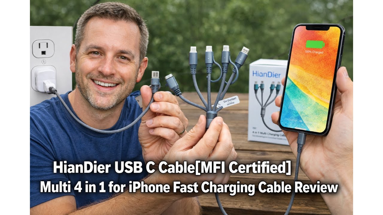⚡ Обзор USB-кабеля HianDier USB C [сертифицированного MFi] 4-в-1 для быстрой зарядки – идеальный ...