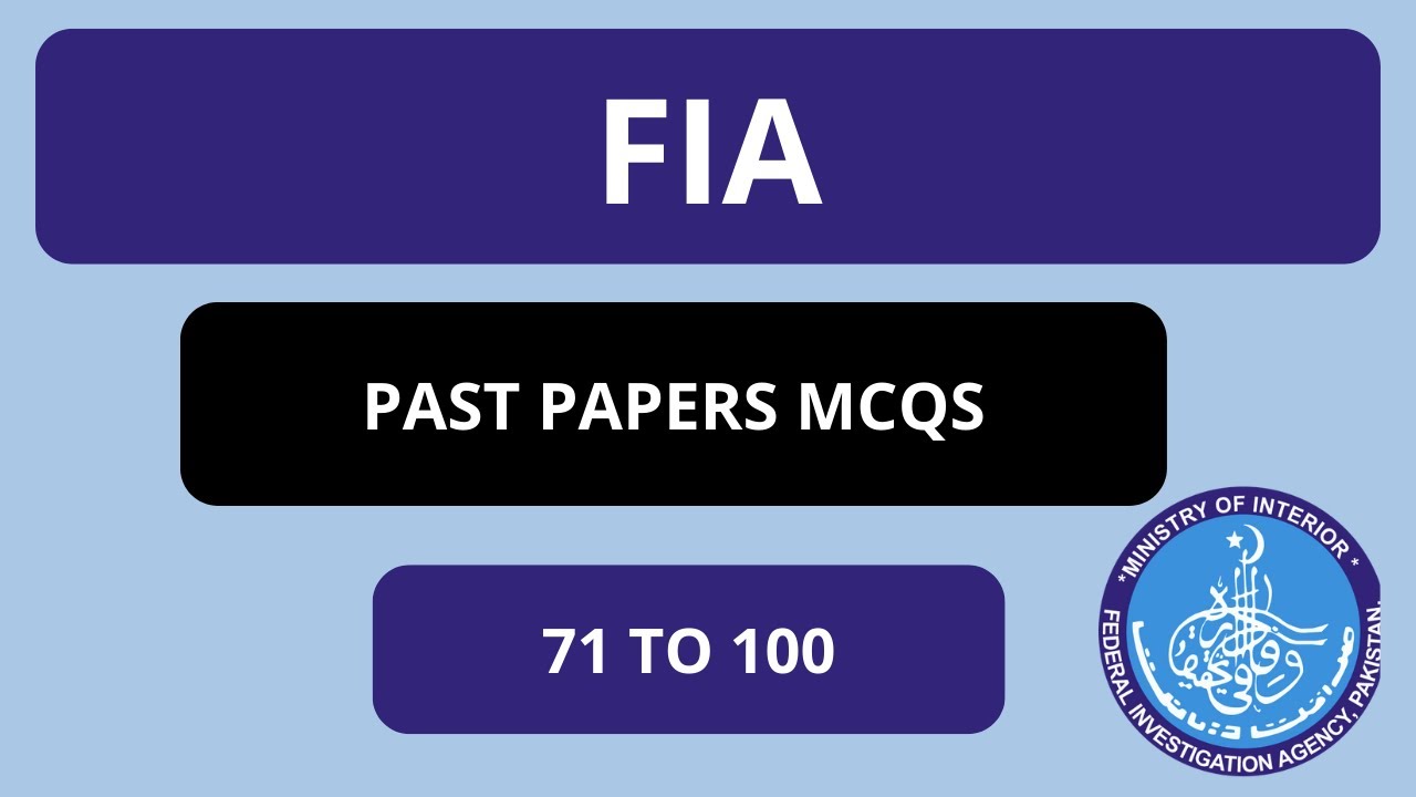 FIA past Papers MCQS |fia test preparation 2022