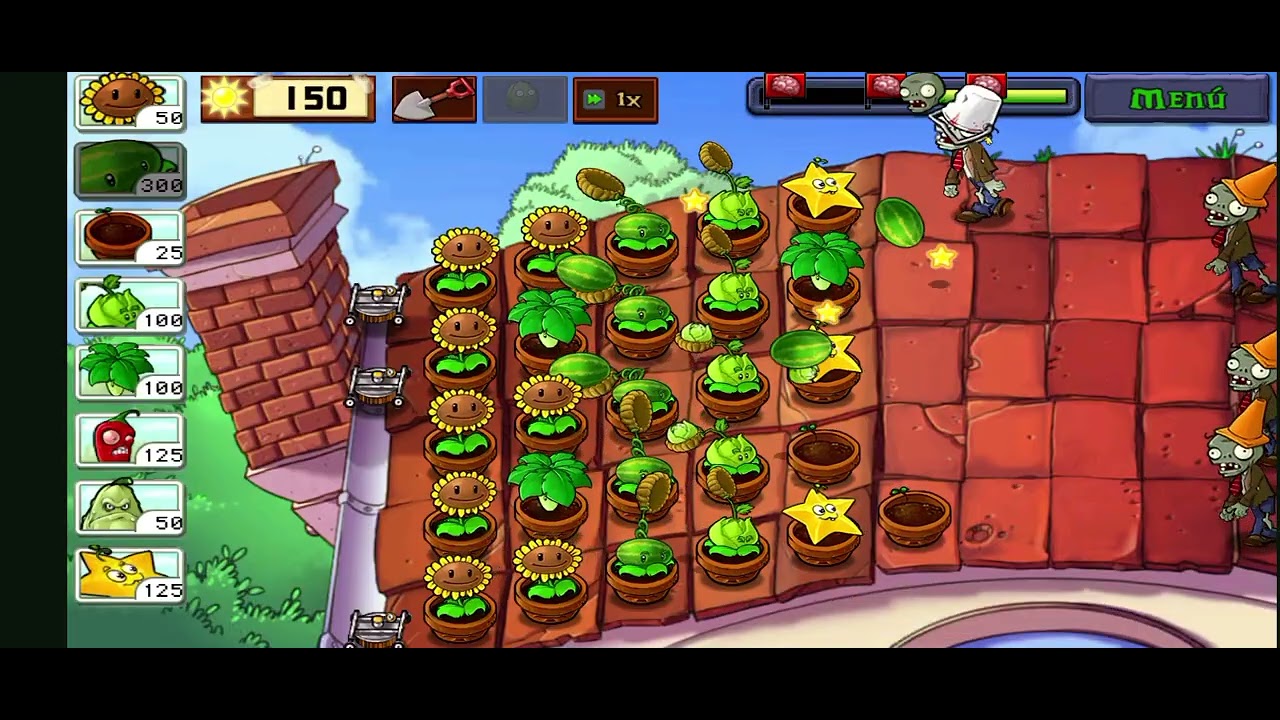 Nivel 49 - tejado día 9 🧱🧟‍♂️🌼