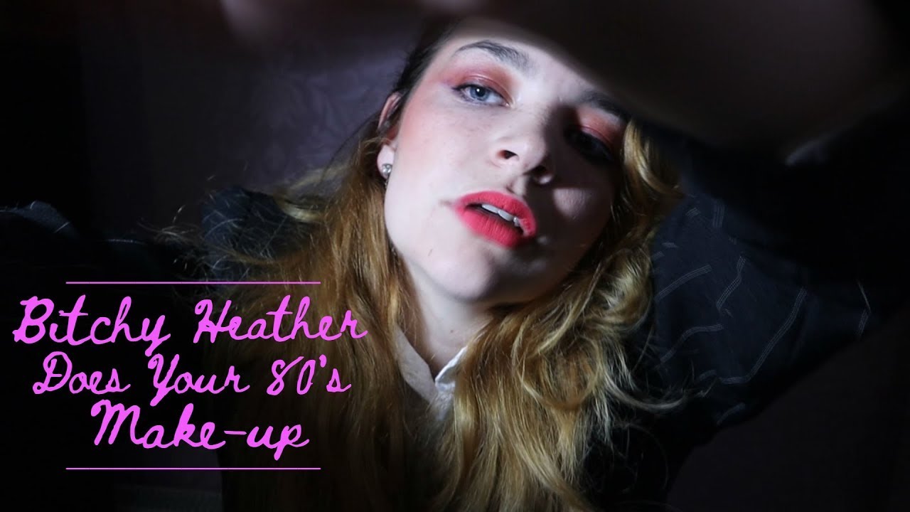 ASMR B*tchy Heather Does Your 80's Make-up! Gum Chewing and Face Brushing [Binaural]