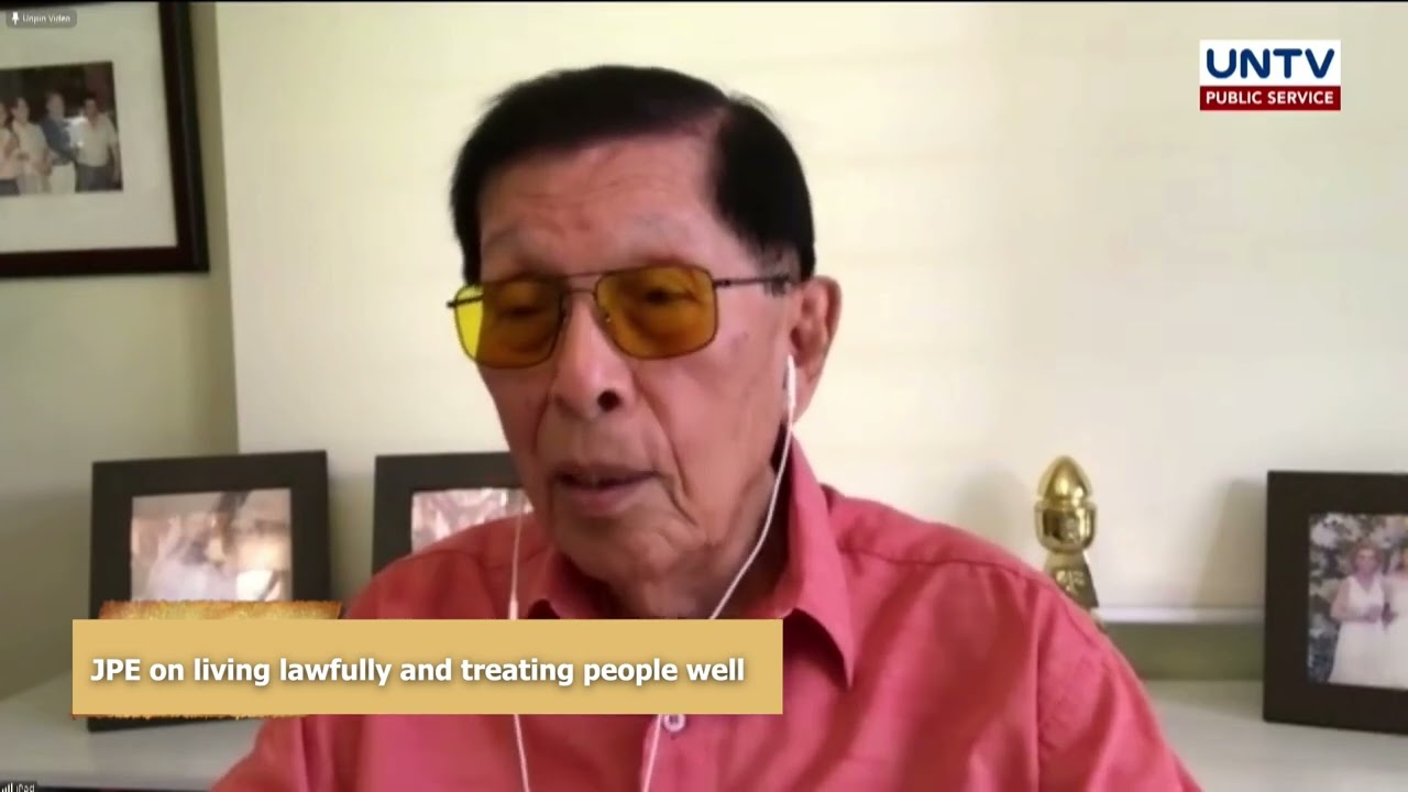 Juan Ponce Enrile shares words of wisdom on living lawfully and treating people well