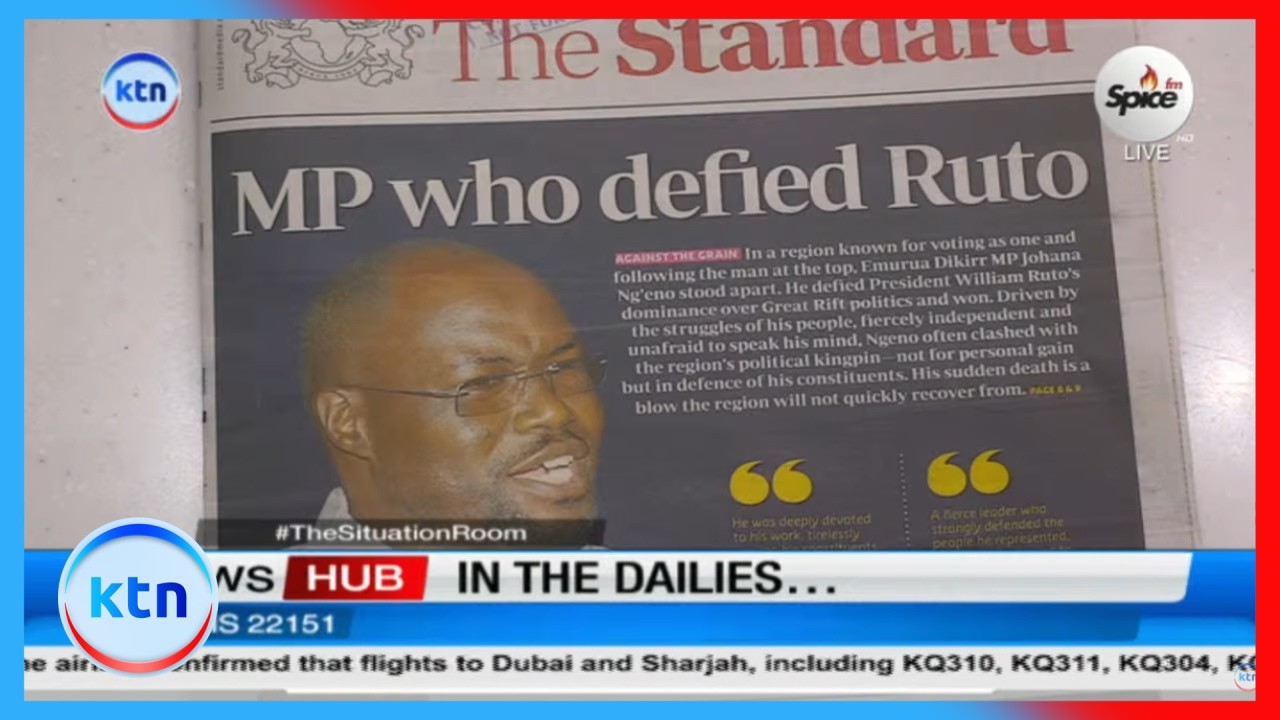 In the dailies: MP who defied Ruto, How Emurua Dikirr MP Johanna Ng'eno stood apart