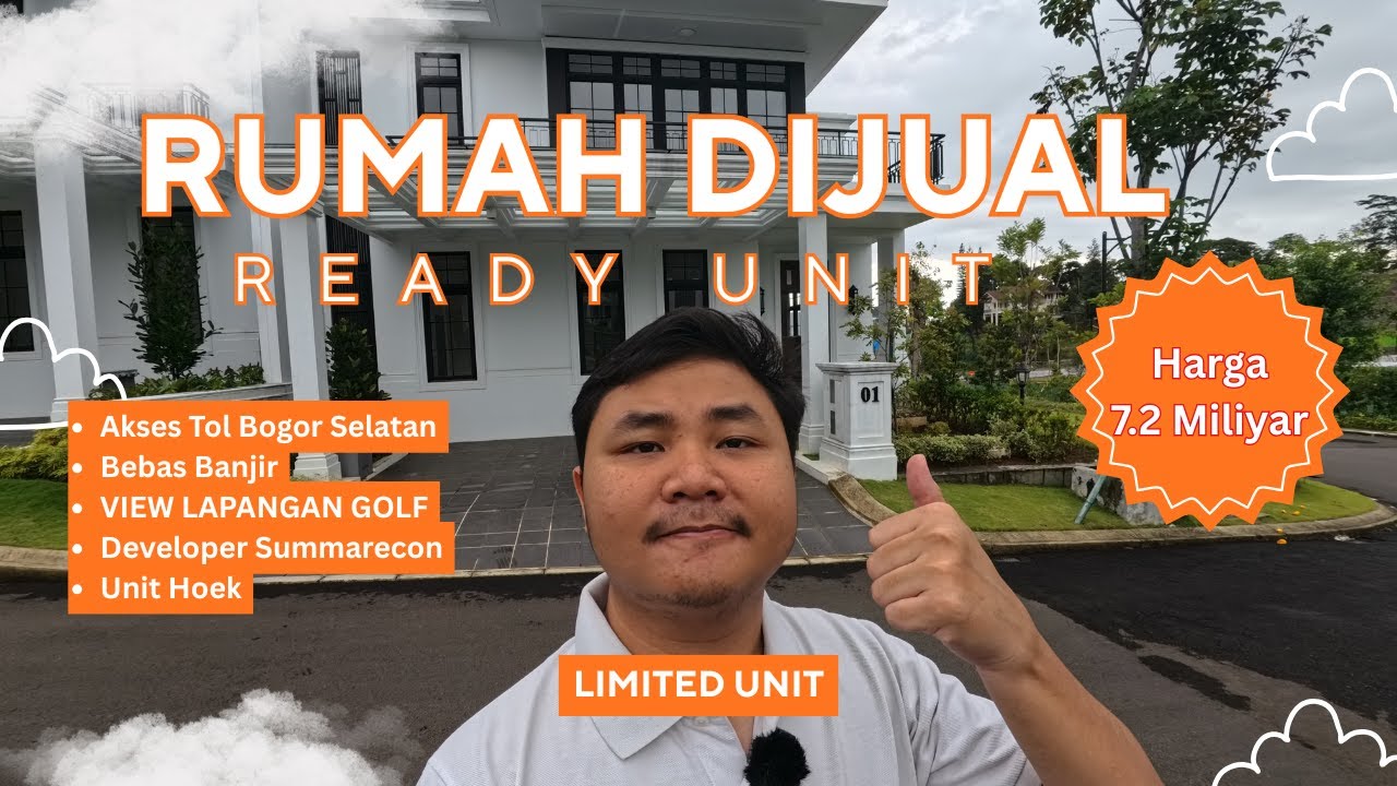 Rumah Hoek Posisi Dekat Gerbang | 12x18 | SIAP HUNI | SUMMARECON BOGOR | The Rosewood Golf Residence