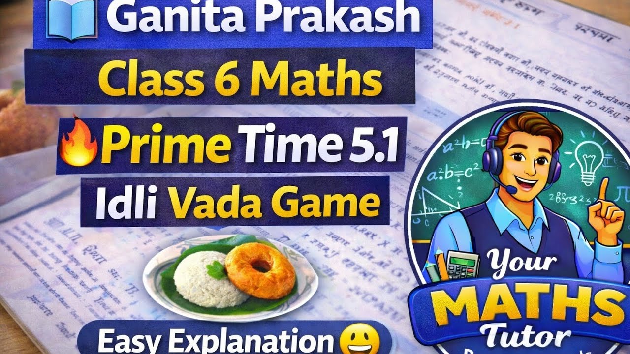 Ganita Prakash Class 6 Maths Chapter 5.1 | Idli Vada Game Explained | Prime Time | Full Explanation