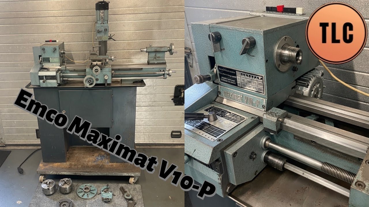 Emco Maximat V10-P + Milling Attachment Cross Feed Accessories Lathe Svarv Drehmaschine