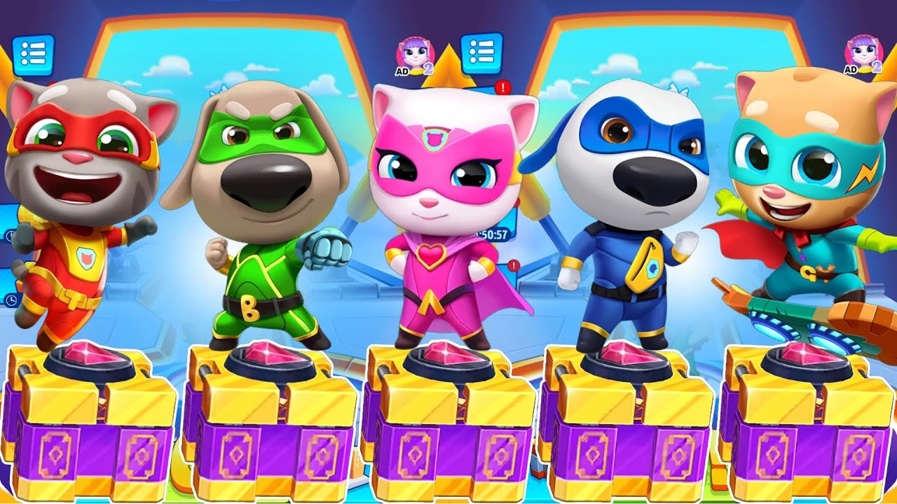 Talking tom hero dash discover all the heroes - Unlock full game outfits all missions