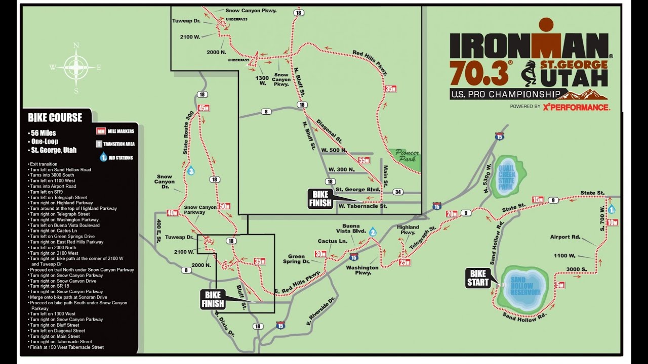 St.George Ironman 70.3 Bike Course Video - First 41 mile.