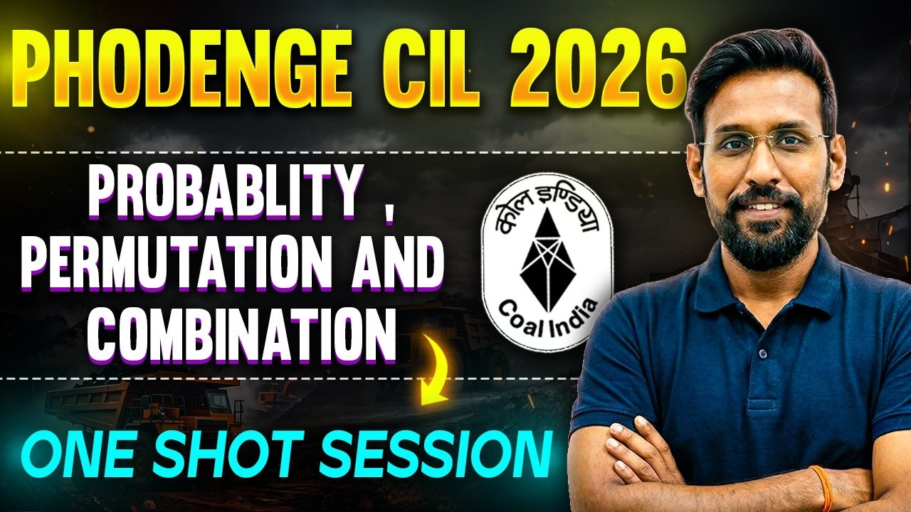 CIL MT 2026 | Probability & Permutation Combination One Shot | Complete Aptitude Marathon