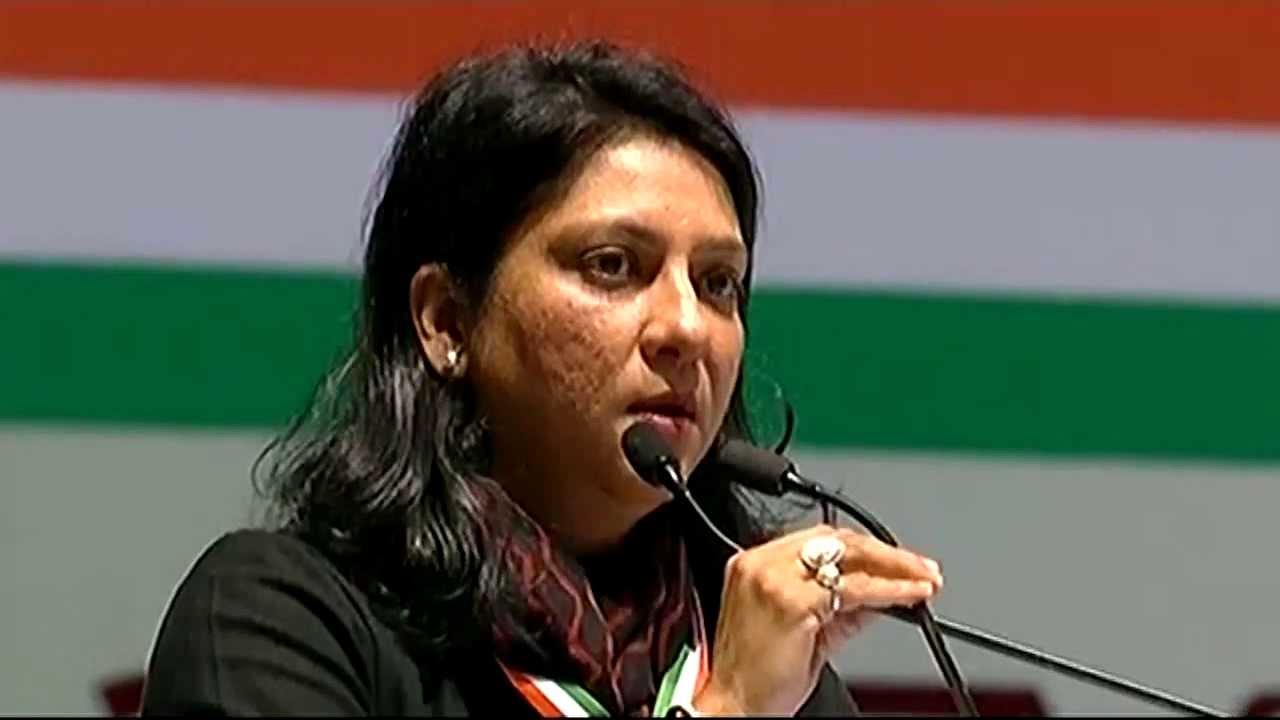 Priya Dutt, MP addressing AICC Session in New Delhi