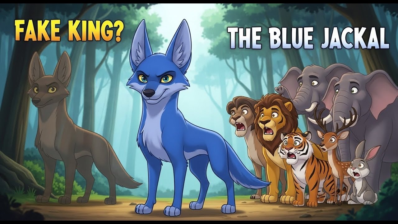 The Blue Jackal | Moral Story About True Identity | ಬಣ್ಣದ ನರಿ, ನೈಜ ಸ್ವಭಾವ ಯಾವತ್ತೂ ಮರೆವುದಿಲ್ಲ #story