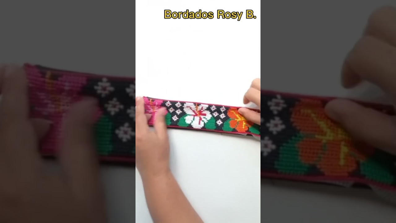 Forrado de tira bordada, para cinturón.