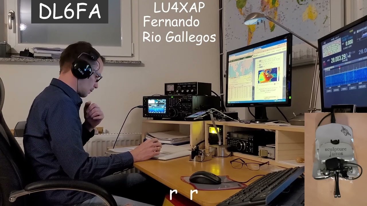 CW DX QSO DL6FA with LU4XAP 13500km to South Argentina Morse basic Telegrafie 25 WPM DOK F38 DARC