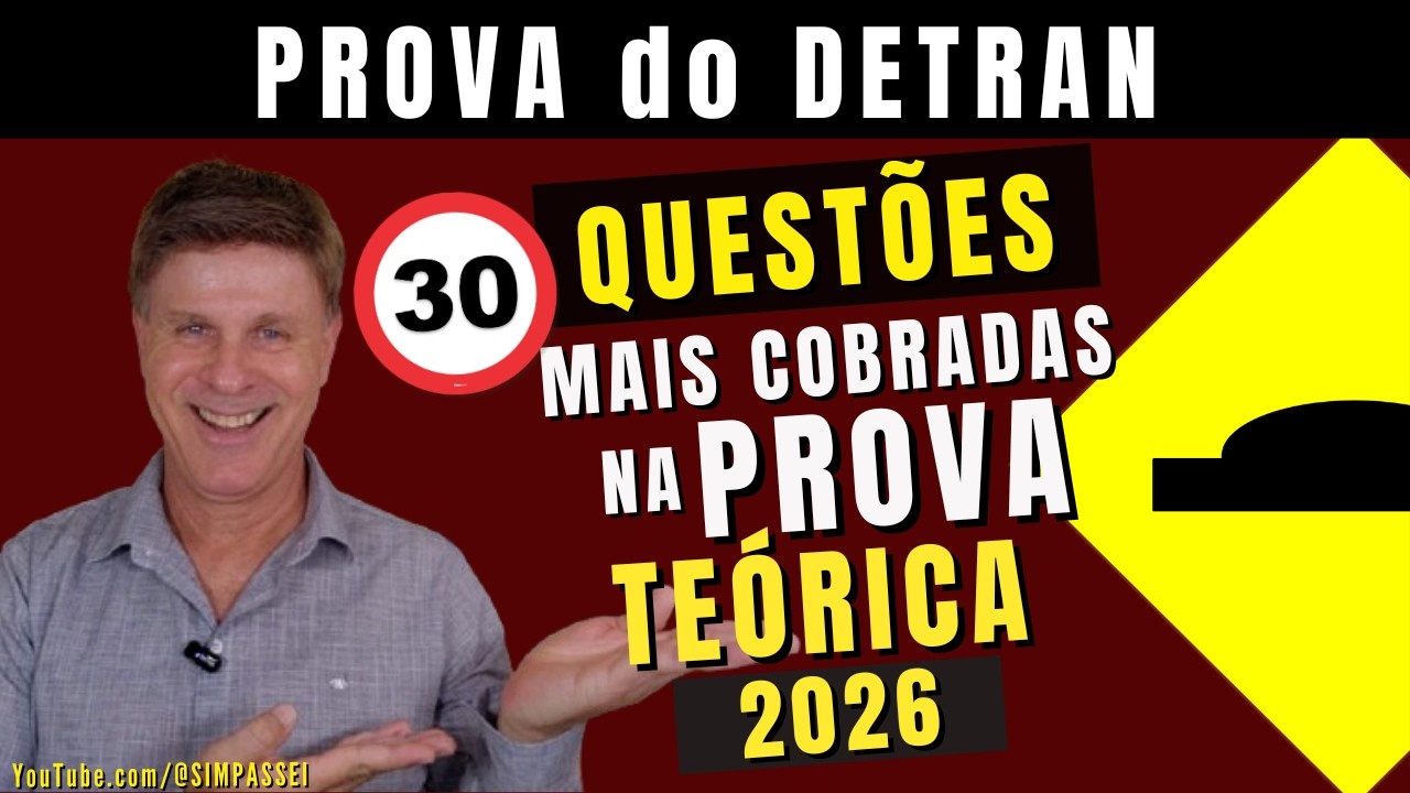 SIMULADO da PROVA OFICIAL do DETRAN 2026. Prova de Legislação do DETRAN.
