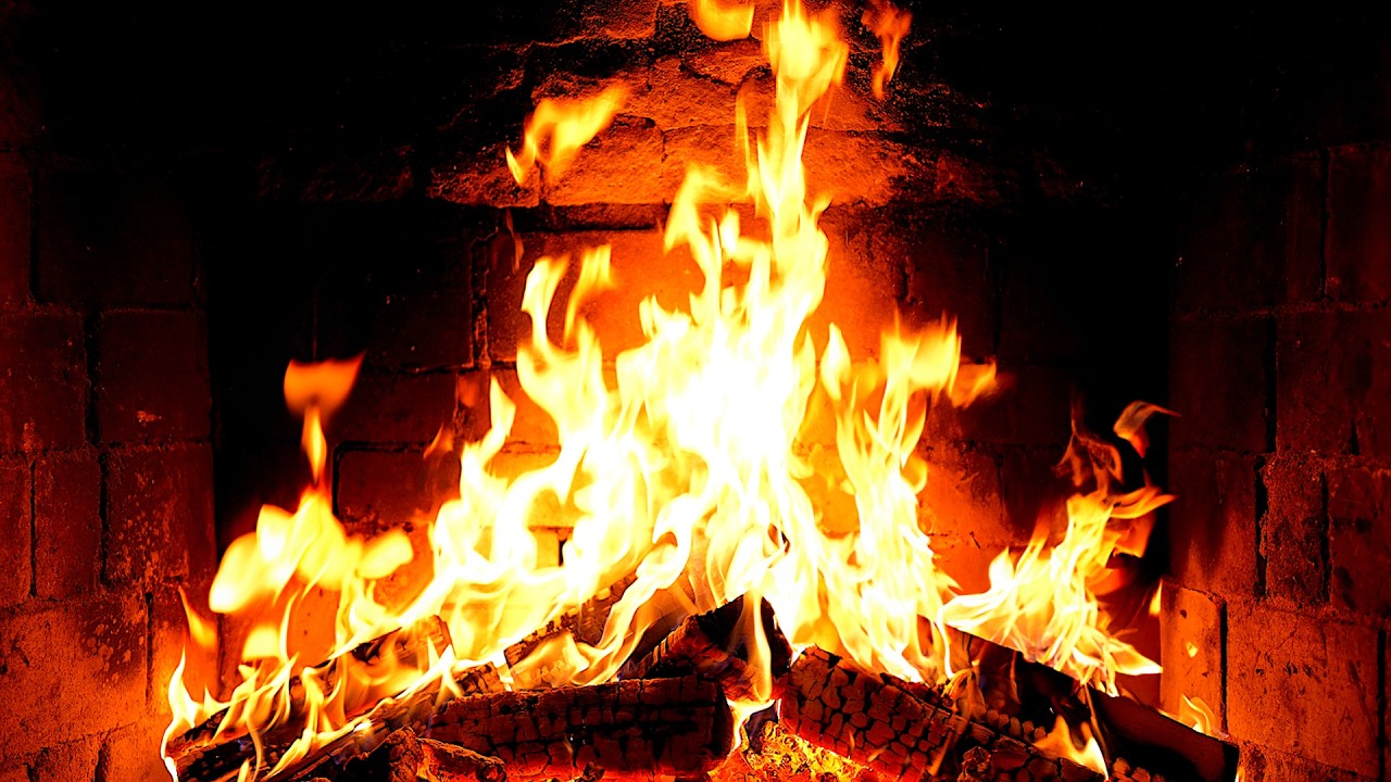 Cozy Fireplace 4K (12 HOURS). Fireplace with Crackling Fire Sounds. Fireplace Ambience