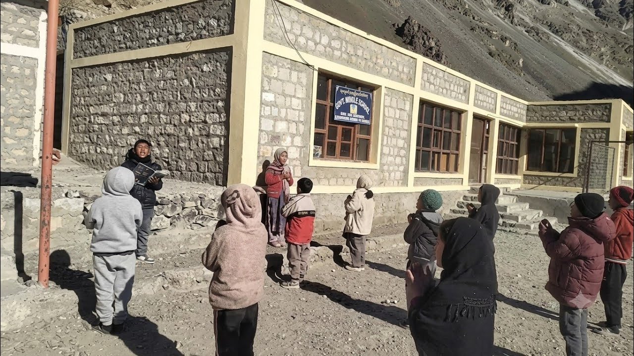 Morning Assembly Prayer at GMS Nakpothang (Bogdang) Ladakh 