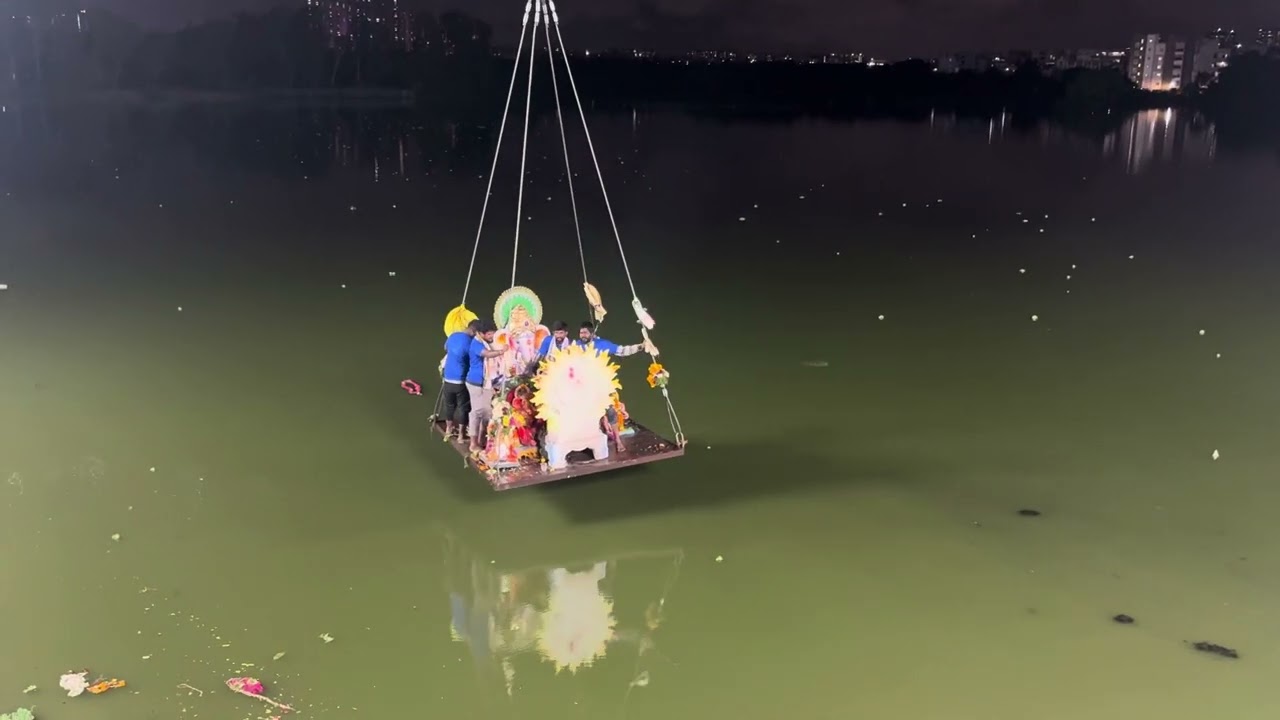 Mini Ganesh Visarjan in Kukatpally Lake || Hyderabad Ganesh Nimajjanam 2025 || Ganesh Festival 