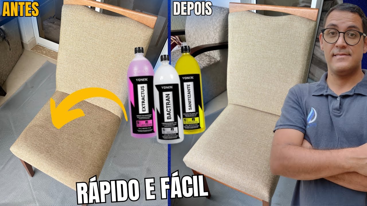 Limpeza de Cadeiras de Estofados com Sistema VSC da Vonixx | Higienização de Estofados Vonixx