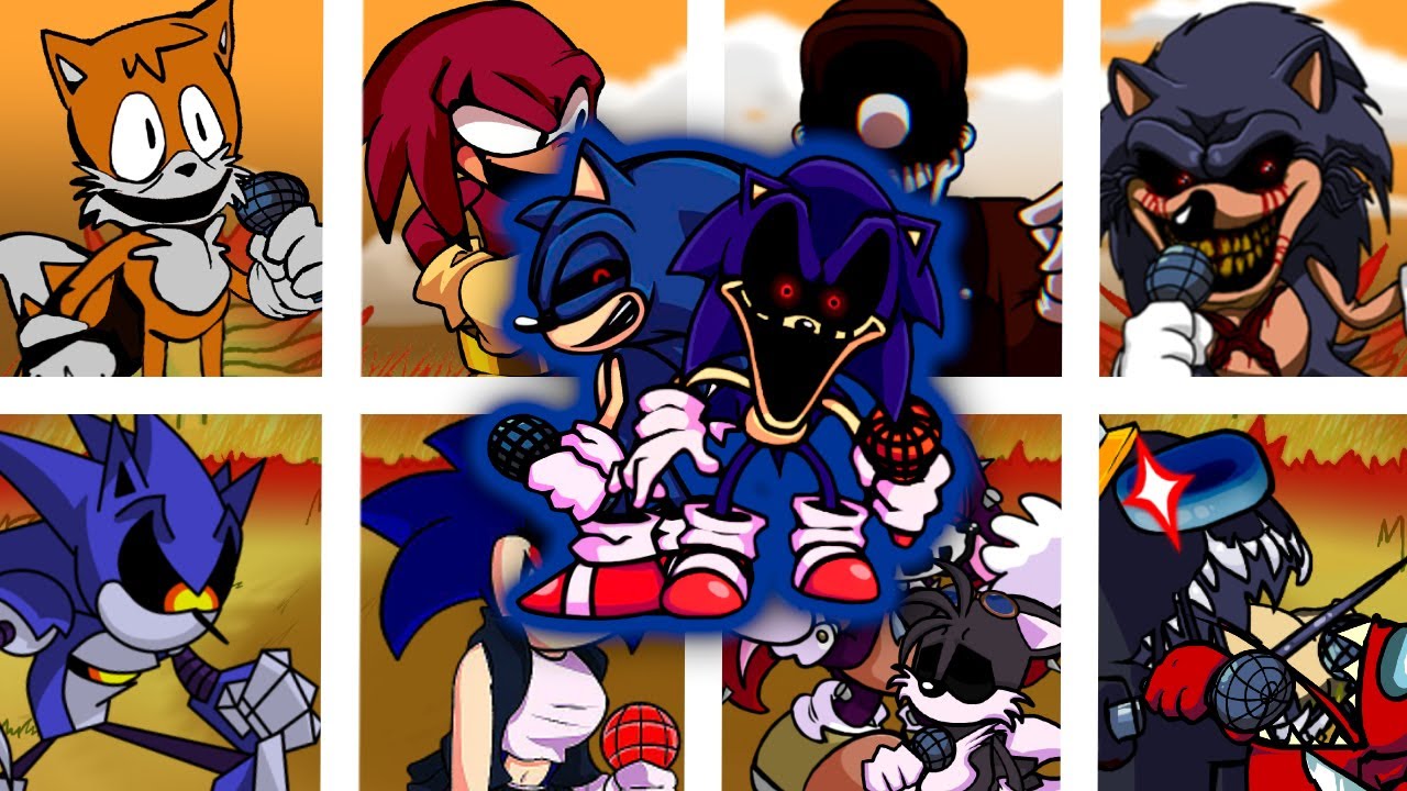 FNF | Too Slow Encore But Different Characters Sing It 🎶 | VS Sonic.Exe V2 | Mods/Hard |