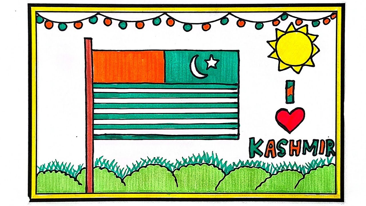 Azad Kashmir Drawing | 5 February | Kashmir Day Drawing | Kashmir Day Poster | Kashmir Day Chart 
