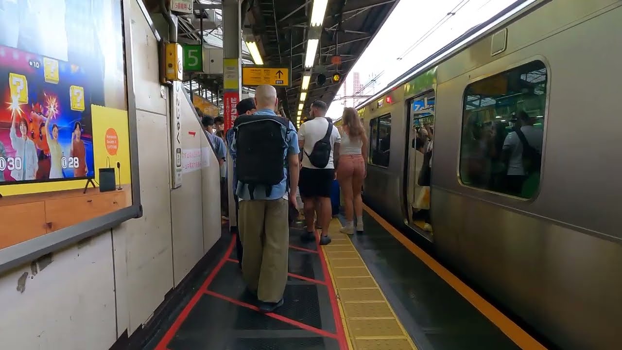 Shinjuku Station Relaxing Walk | Japan 4K ASMR | 新宿駅散歩 | Tokyo Calm Travels & Beyond