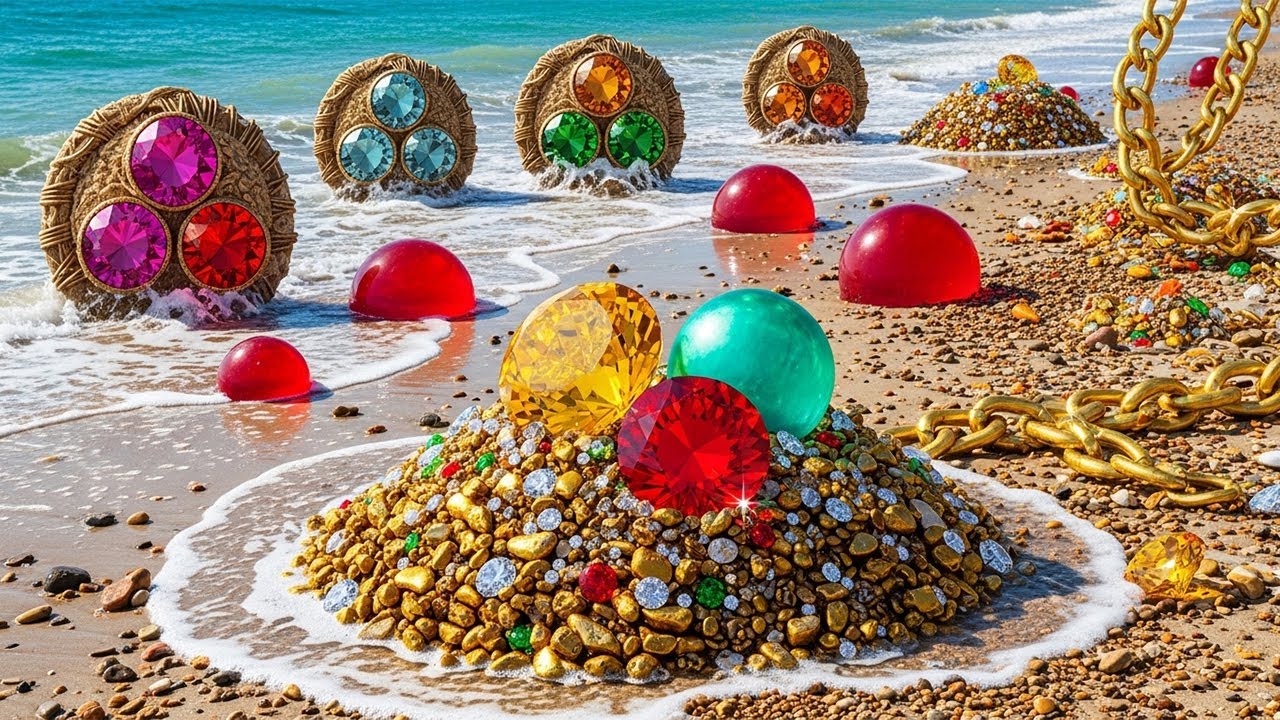 😱 Thought it was just another sea snail — then saw the gleam of a 100-carat stone.