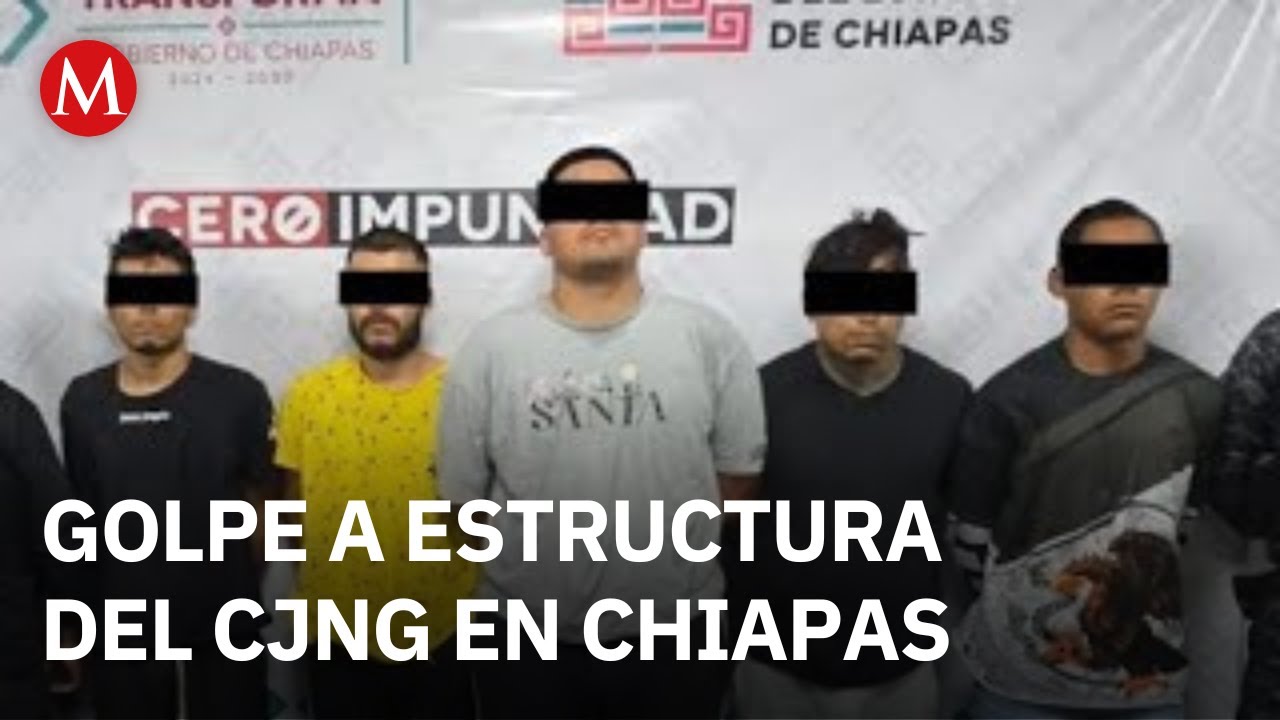 Detienen a 5 presuntos integrantes del CJNG en Tuxtla Gutiérrez, Chiapas