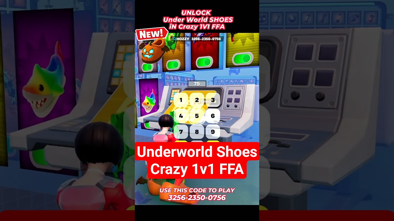 UNDERWORLD SHOES IN CRAZY 1V1 FFA All Guns & Rides FORTNITE MAP #shorts  #fortnitecreative