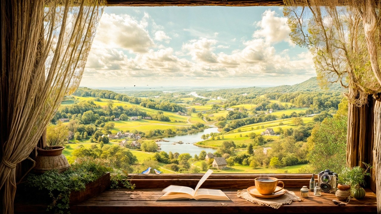 Cozy Countryside Morning 🍂 Let Nature Heal You – River Flow & Birds Singing for Inner Peace