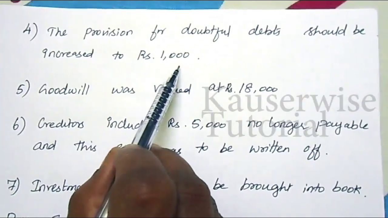 #3 Admission of a Partner || Comprehensive problem with 7 adjustments || by kauserwise