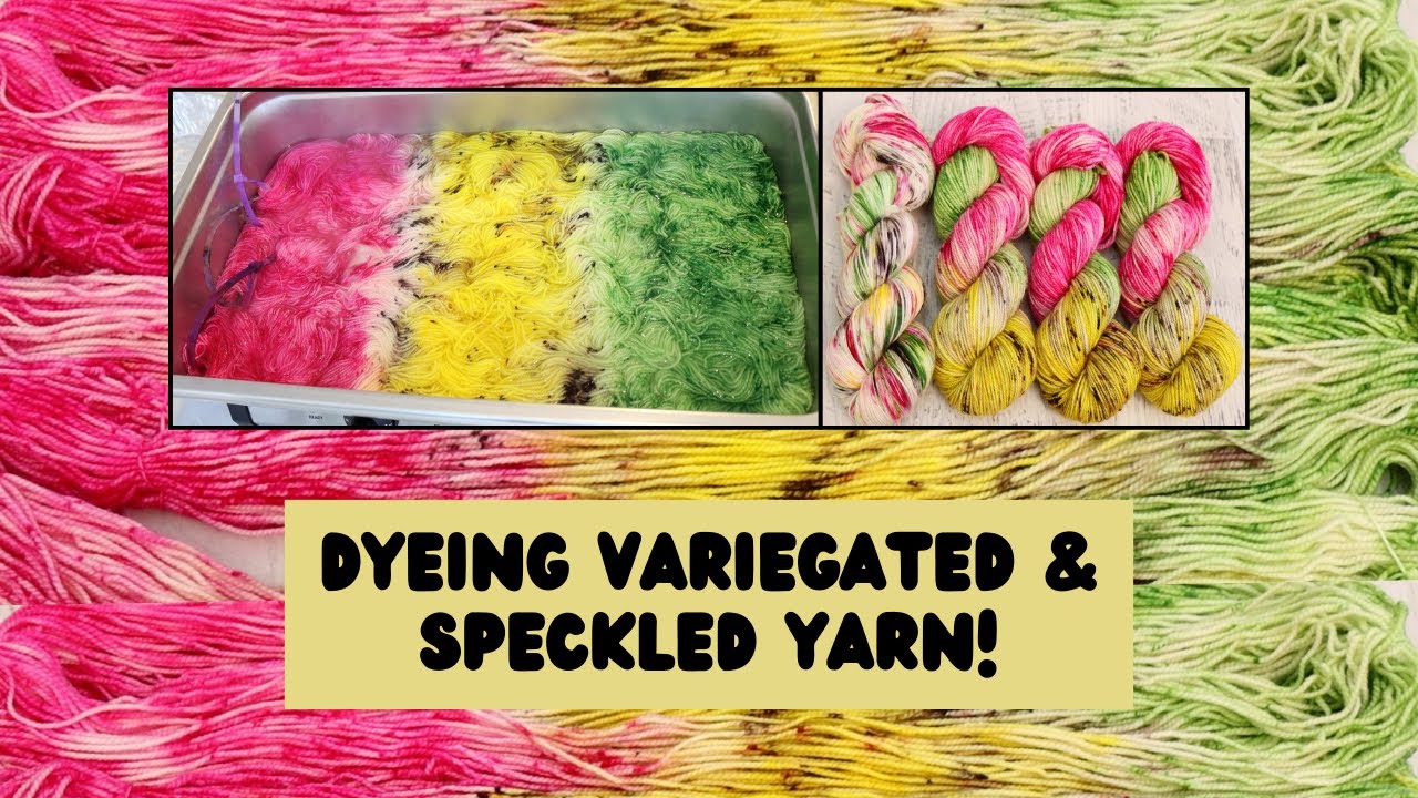 Dyepot Weekly #510 - Purple Speckles on Yellow? Dyeing Variegated Yarn on a Hot Plate