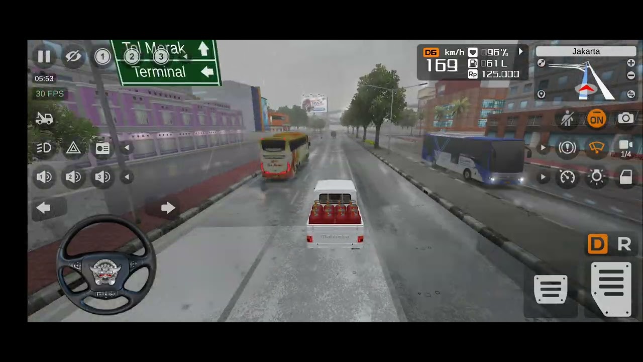 Driving Mahindra bolero camper in bus simulator indonesia