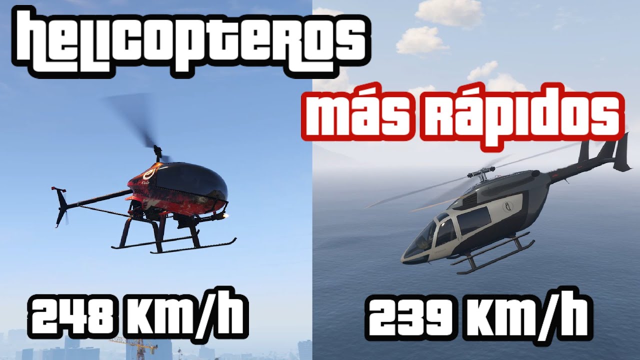 TOP 10 helicópteros MÁS RÁPIDOS del GTA Online
