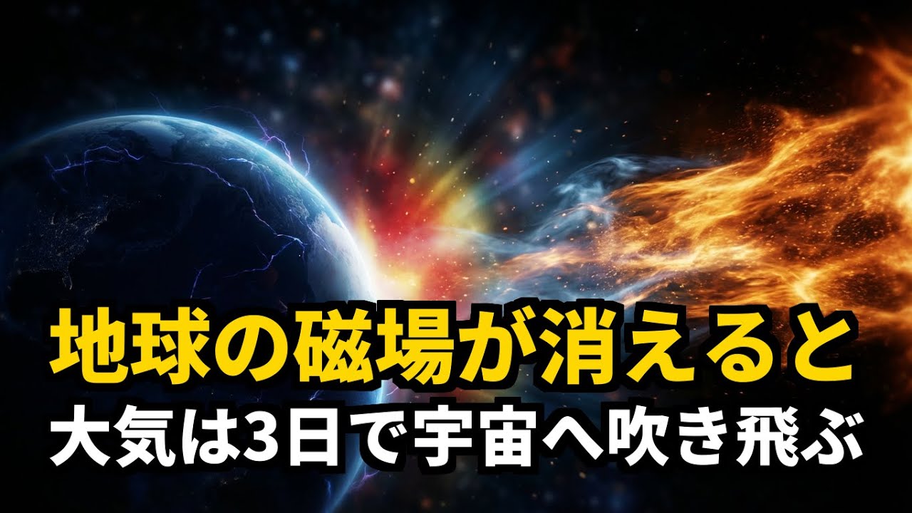地球の磁場が消えたら…太陽風が大気を吹き飛ばす #教養ドキュ #磁場消滅