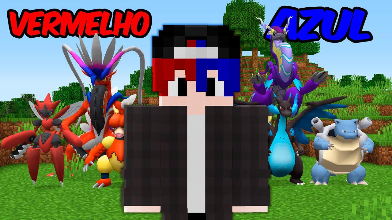 Vermelho VS Azul no Minecraft Pixelmon