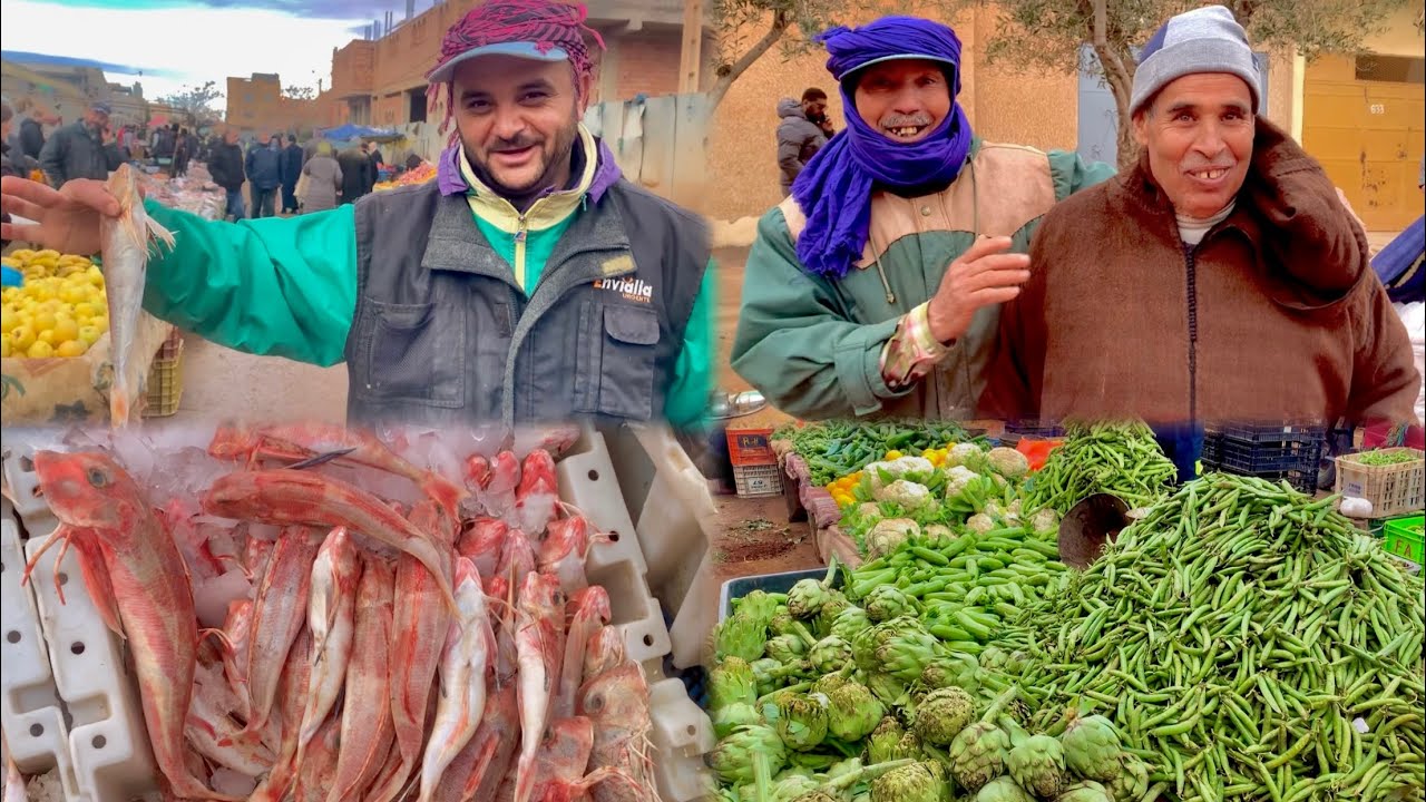 أثمنة الخضر والأسماك بسوق الازاري الأربعاء وجدة خيرات بلادنا 🇲🇦