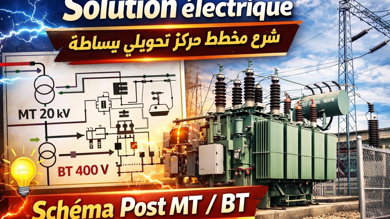 Schéma électrique poste MT/BT شرح مخطط مركز التحويل 