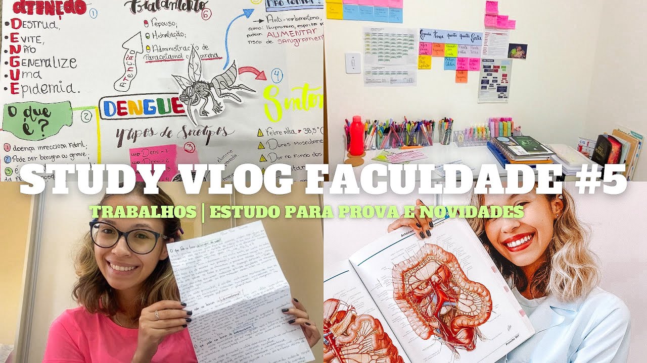 STUDY VLOG FACULDADE #5 | acadêmica de enfermagem 🫀🧠🥼🩺 meu primeiro trabalho e prova