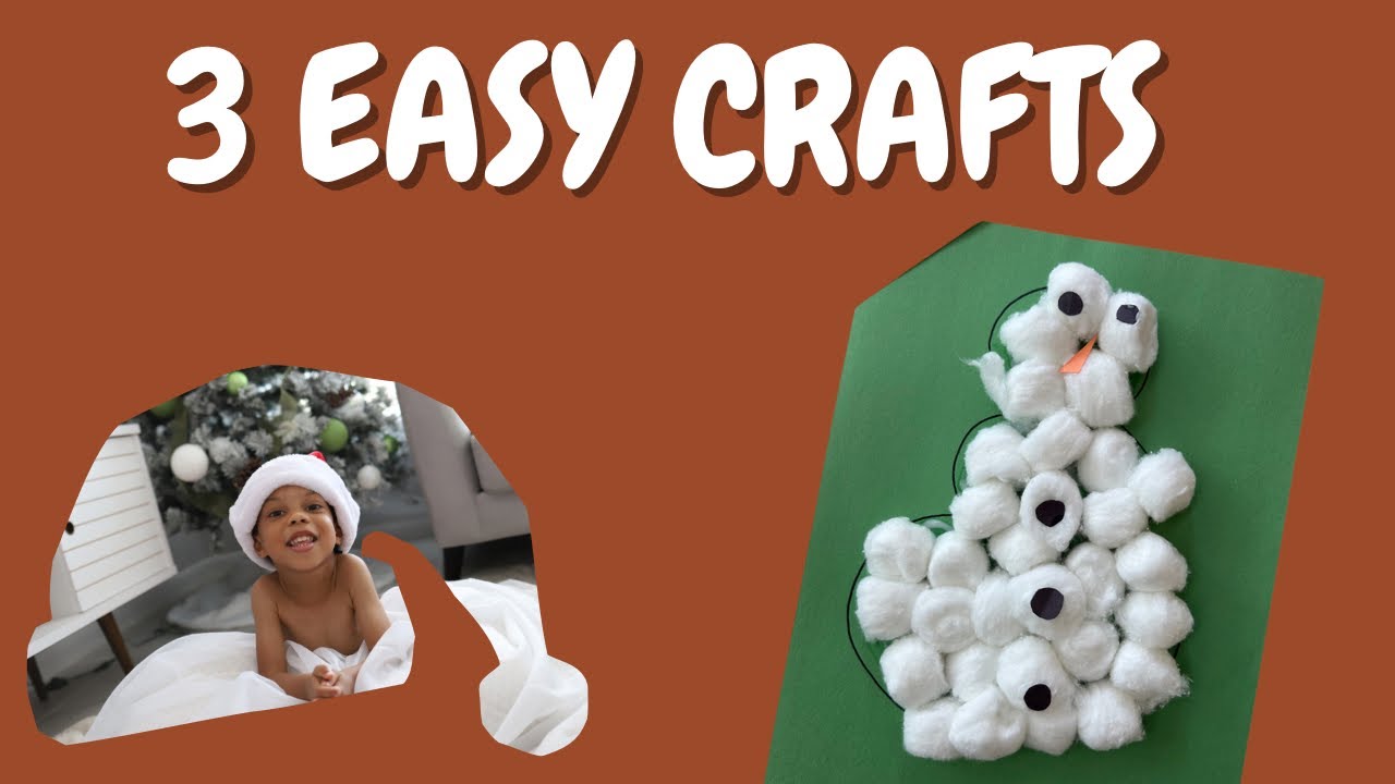Cotton Ball Craft Ideas | Easy Christmas Crafts for Toddlers