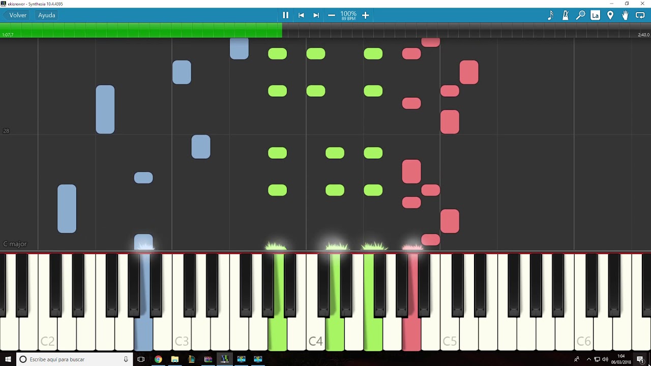X (EQUIS) - Nicky Jam & J Balvin [PIANO VERSION - Synthesia]