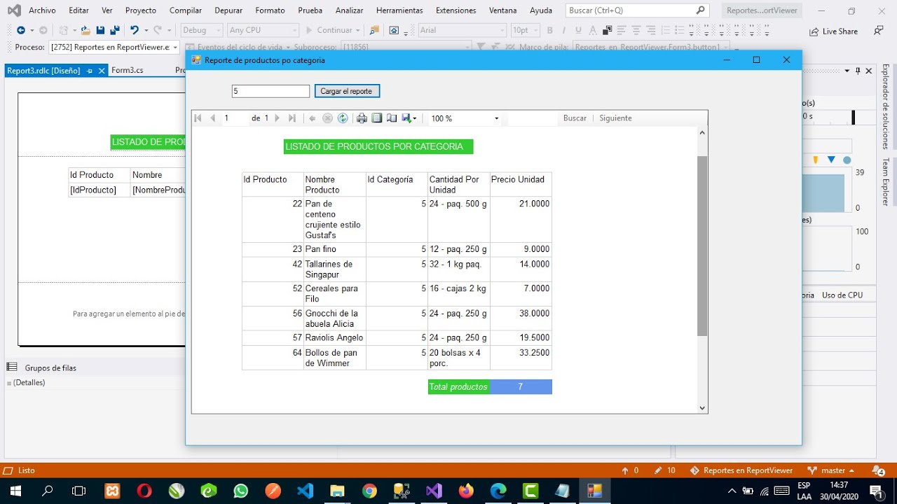 Crear reporte en visual estudio 2022(Reporte en Reportviewer con parametro 2022)
